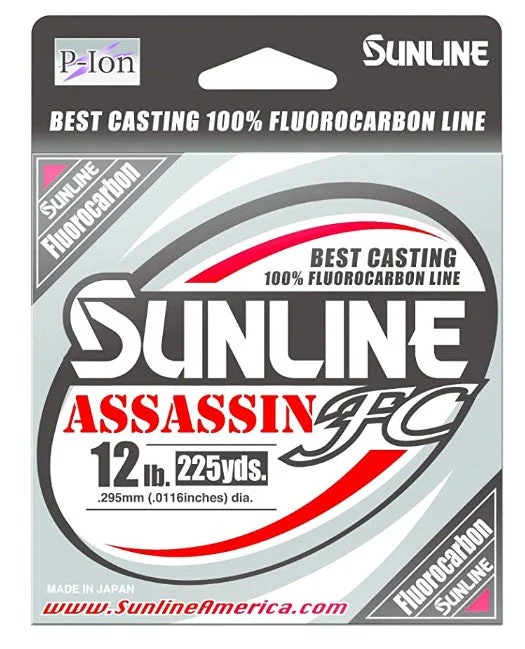 Assassin Fluorocarbon Fishing Line -12 lb - (225 Yds)