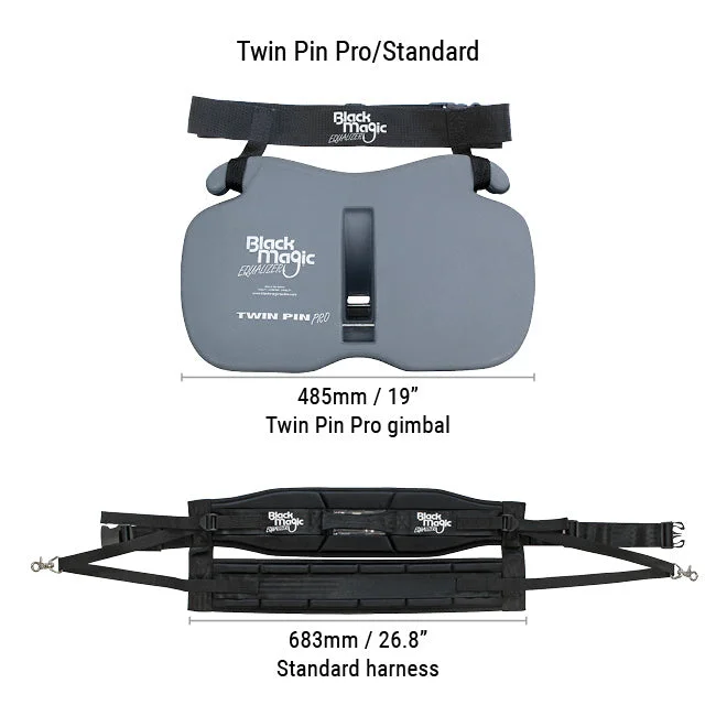 Black Magic Tackle Twin Pin Pro Equalizer Harness and Gimbal Set