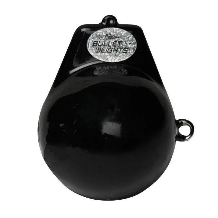 Bullet Weight Coated Ball With Fin Down Rigger 10 Lb Black Qty 1