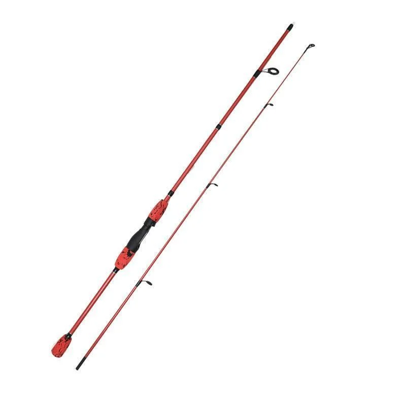 FAS Cold Blood Light Med Action Spinning Rod 2 pc. 6' Red Black Camo