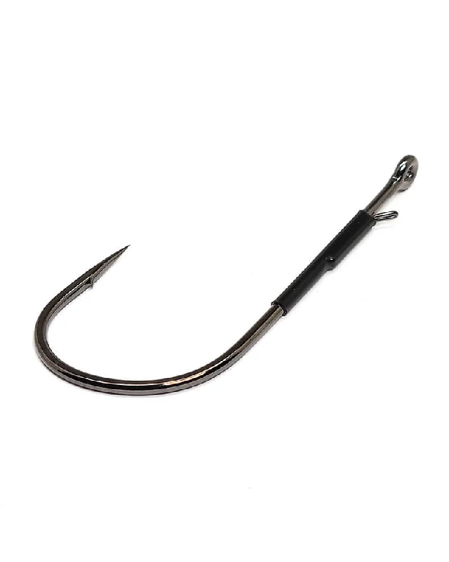 Gamakatsu Heavy Cover Worm with Tin Keeper Hooks NS Black