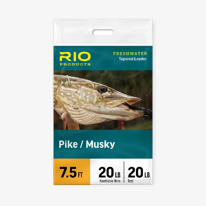 Pike/Musky Leader - Stainless Wire With Snap - 7.5ft/30lb