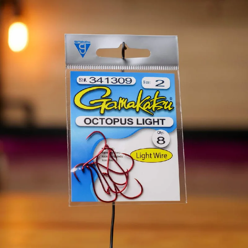 Red Octopus Hooks - Light