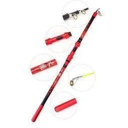 FAS TAIGEK Carbon Fiber Telescopic Surf Rod 118"" BLK/RD