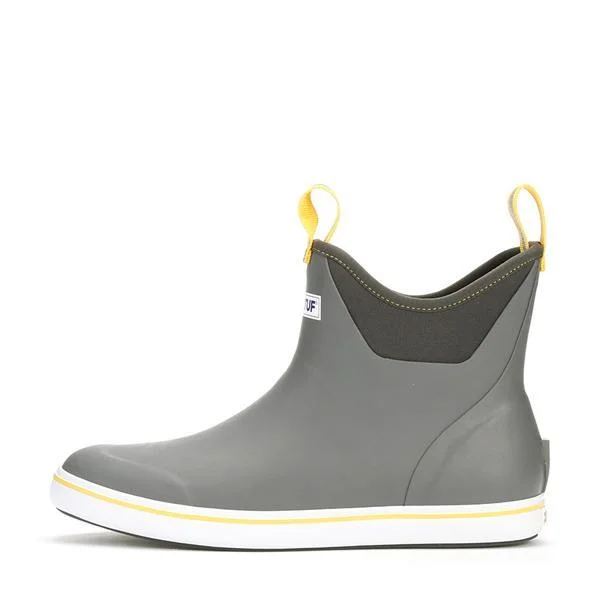 Xtratuf Men's 6"" Ankle Deck Boots Gray/Yellow